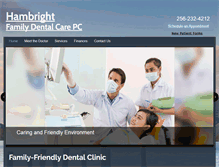 Tablet Screenshot of hambrightfamilydentalcare.com